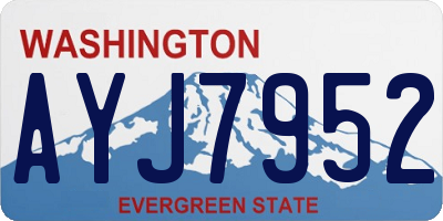 WA license plate AYJ7952