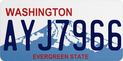 WA license plate AYJ7966