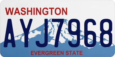 WA license plate AYJ7968
