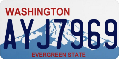 WA license plate AYJ7969