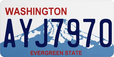 WA license plate AYJ7970