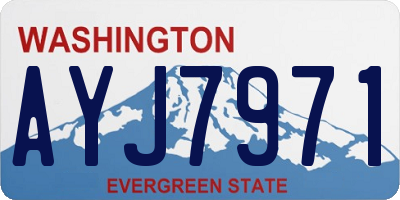 WA license plate AYJ7971