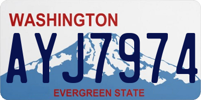WA license plate AYJ7974