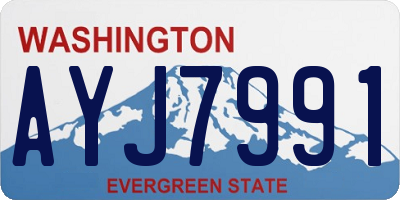 WA license plate AYJ7991
