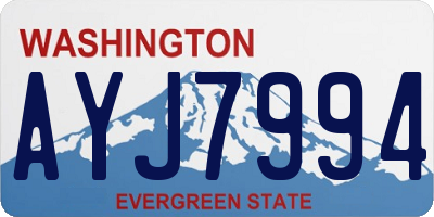 WA license plate AYJ7994