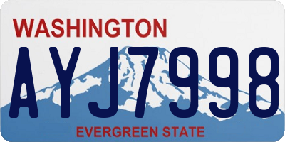 WA license plate AYJ7998