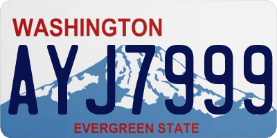 WA license plate AYJ7999