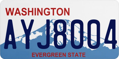 WA license plate AYJ8004