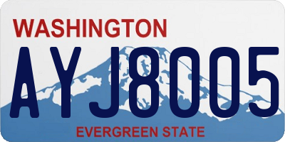 WA license plate AYJ8005