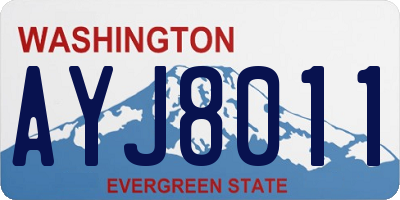 WA license plate AYJ8011