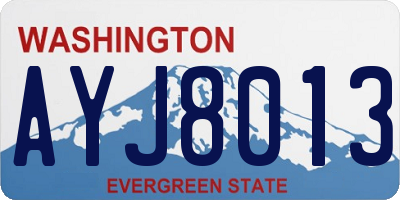 WA license plate AYJ8013