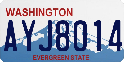 WA license plate AYJ8014