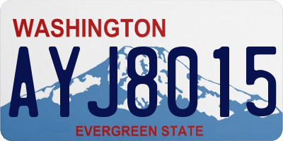 WA license plate AYJ8015