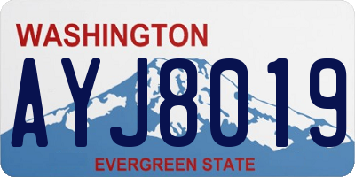 WA license plate AYJ8019