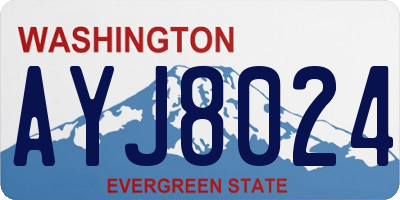 WA license plate AYJ8024