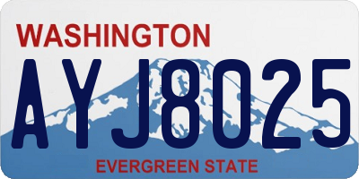 WA license plate AYJ8025
