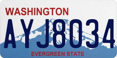 WA license plate AYJ8034