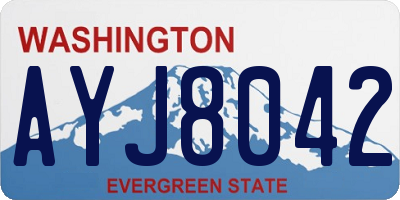 WA license plate AYJ8042