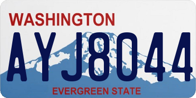 WA license plate AYJ8044