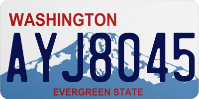 WA license plate AYJ8045