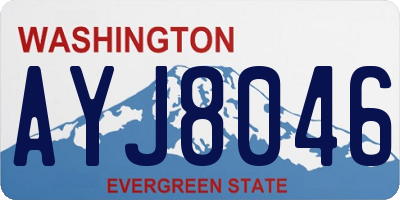 WA license plate AYJ8046