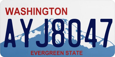 WA license plate AYJ8047