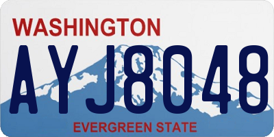 WA license plate AYJ8048