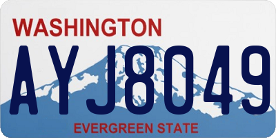 WA license plate AYJ8049
