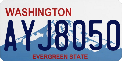 WA license plate AYJ8050