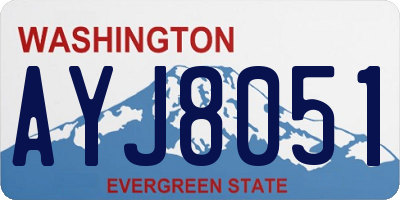 WA license plate AYJ8051