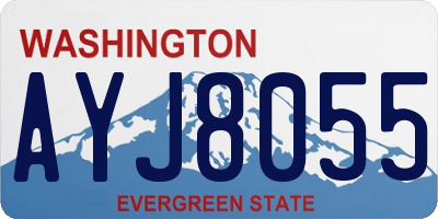 WA license plate AYJ8055