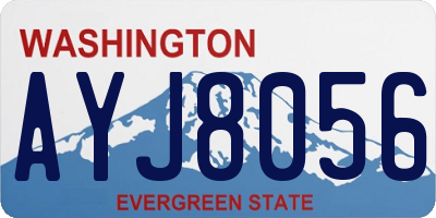WA license plate AYJ8056