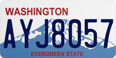WA license plate AYJ8057