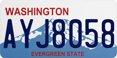 WA license plate AYJ8058