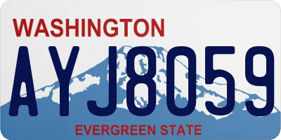 WA license plate AYJ8059
