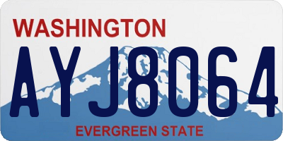 WA license plate AYJ8064