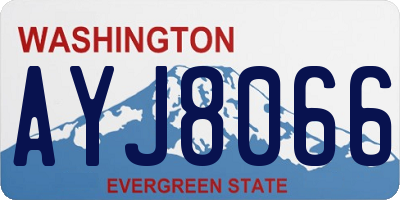 WA license plate AYJ8066