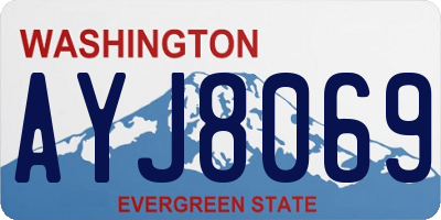 WA license plate AYJ8069