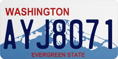 WA license plate AYJ8071
