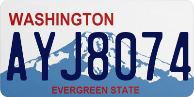 WA license plate AYJ8074