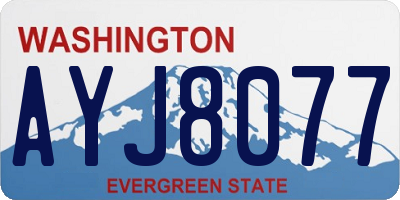 WA license plate AYJ8077