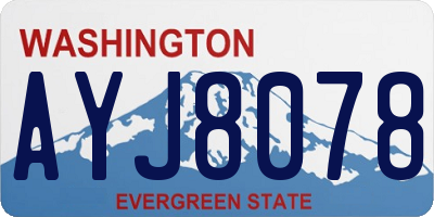 WA license plate AYJ8078