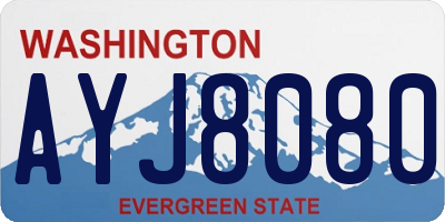 WA license plate AYJ8080
