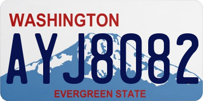 WA license plate AYJ8082