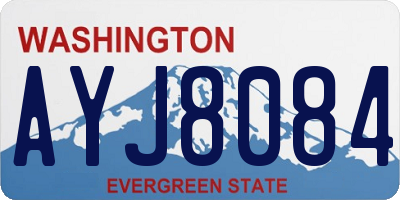 WA license plate AYJ8084