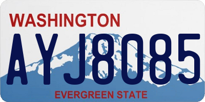 WA license plate AYJ8085