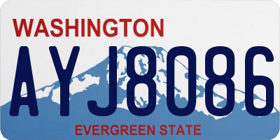 WA license plate AYJ8086