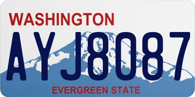 WA license plate AYJ8087