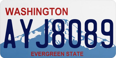 WA license plate AYJ8089