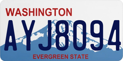 WA license plate AYJ8094